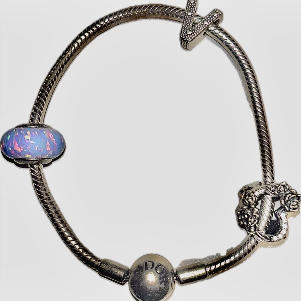 Pandora Silver bracelet with charms